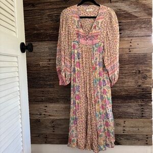 Spell Mossy Patchwork Midi Dress